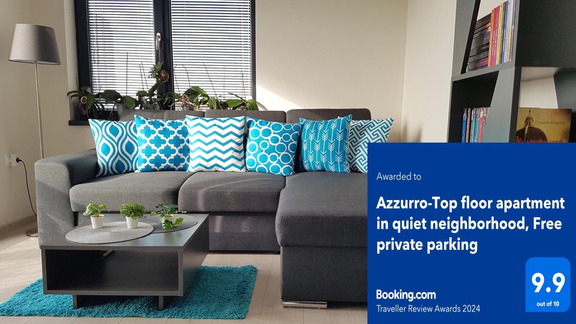 Azzurro-Top Floor Apartment In Quiet Neighborhood, Free Private Parking ヴァルナ エクステリア 写真